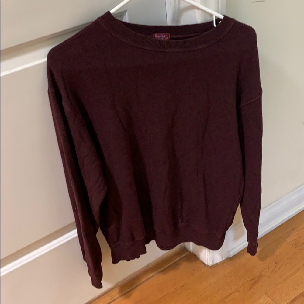 Brandy Melville maroon crew neck